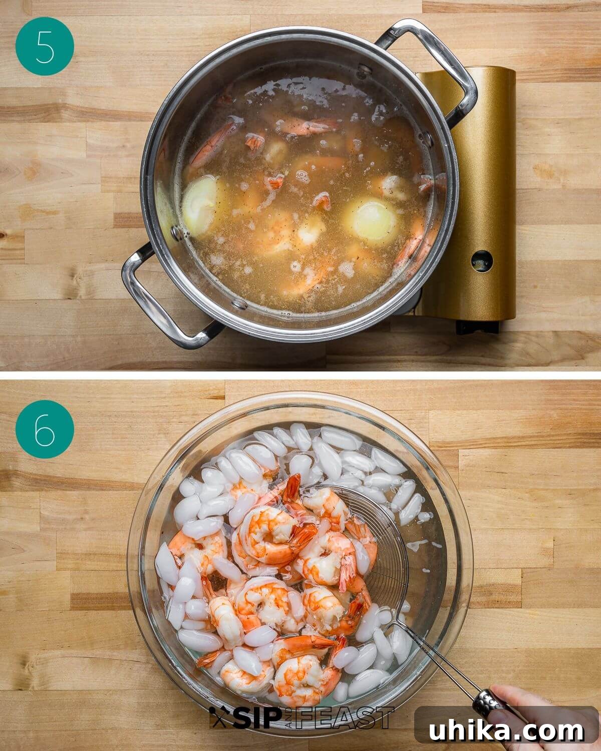 Chilled Prawn Perfection 6 Recipe process shot collage group number three.