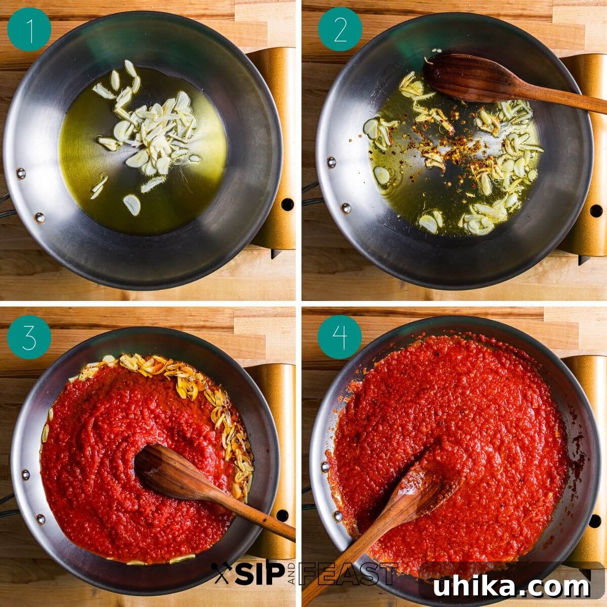 Golden Bread Fritters 5 Polpette di pane recipe process shot collage group number one.