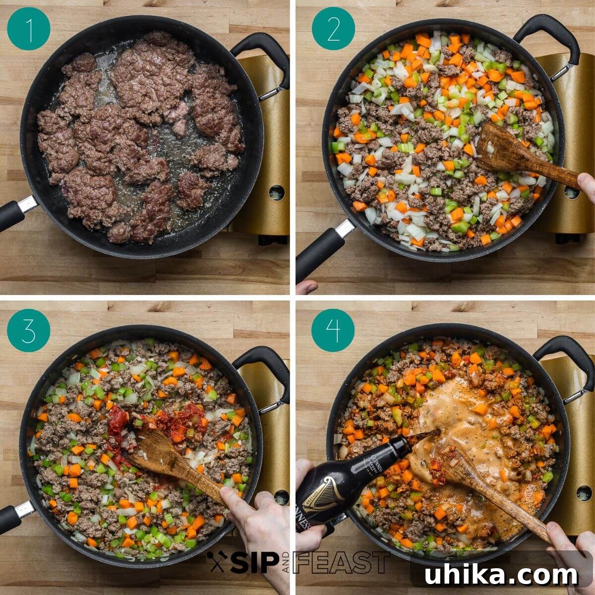 Homestyle Shepherds Pie 5 Shepherd's pie recipe process shot collage group number one.
