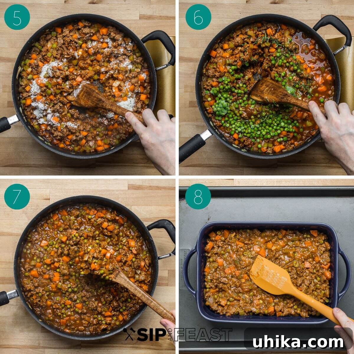 Homestyle Shepherds Pie 6 Recipe process collage number two.