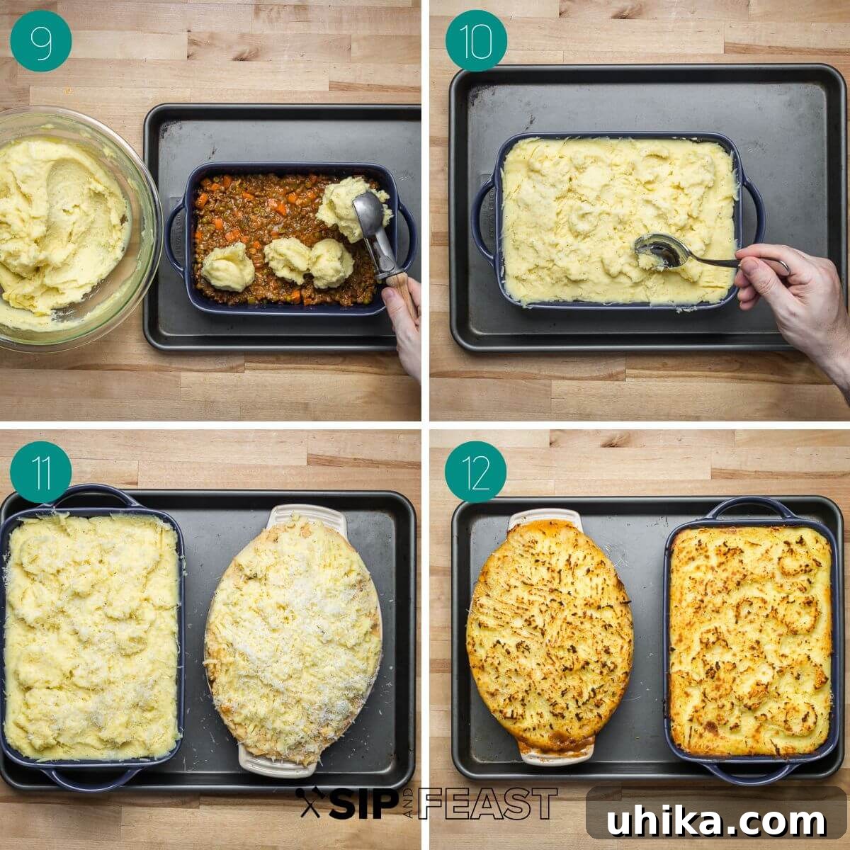 Homestyle Shepherds Pie 7 Recipe process shot collage group number three.