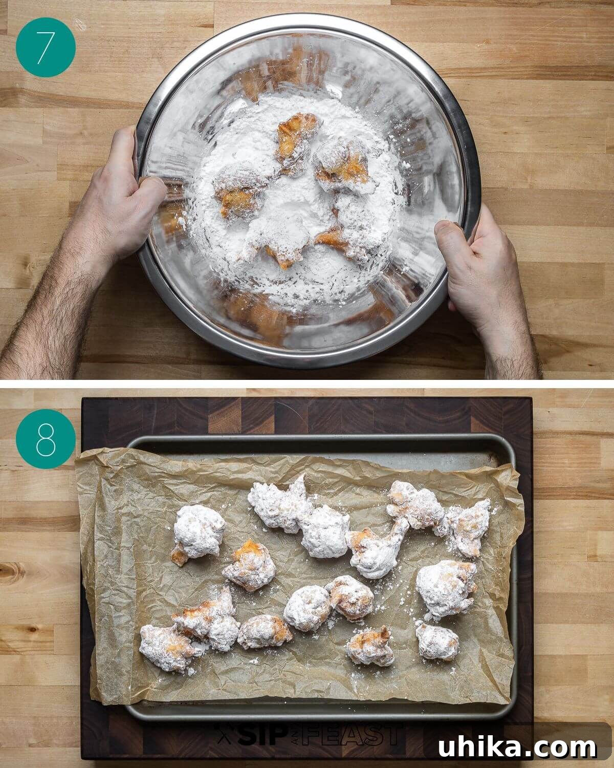 Italian Doughnut Delights 8 Recipe process shot collage group number four.