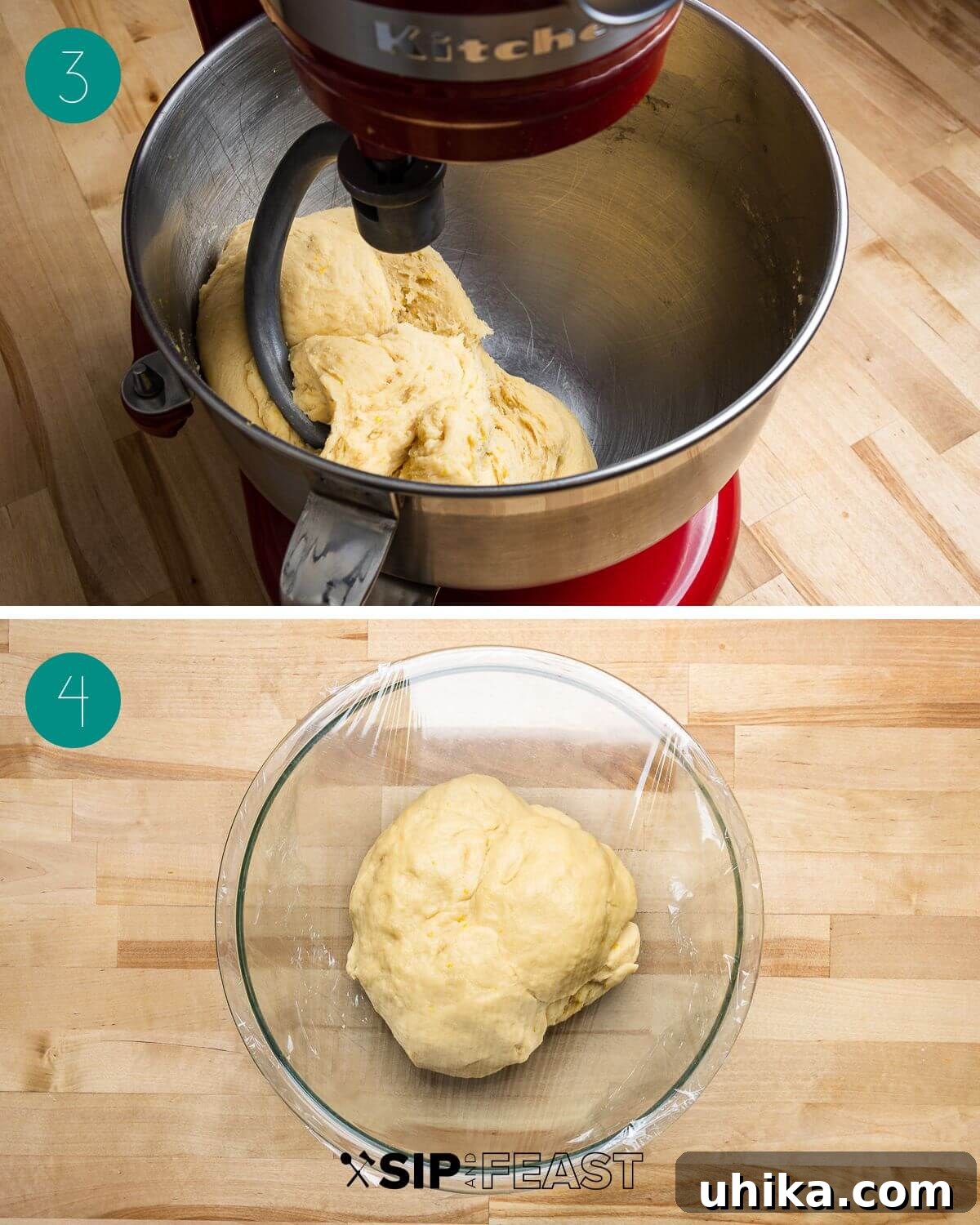 Italy's Festive Pasqua Bake 5 Recipe process shot collage group number two.