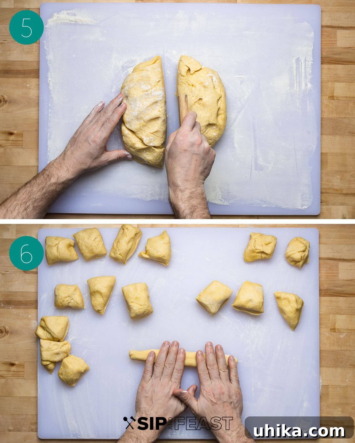 Italy's Festive Pasqua Bake 6 Recipe process shot collage group number three.