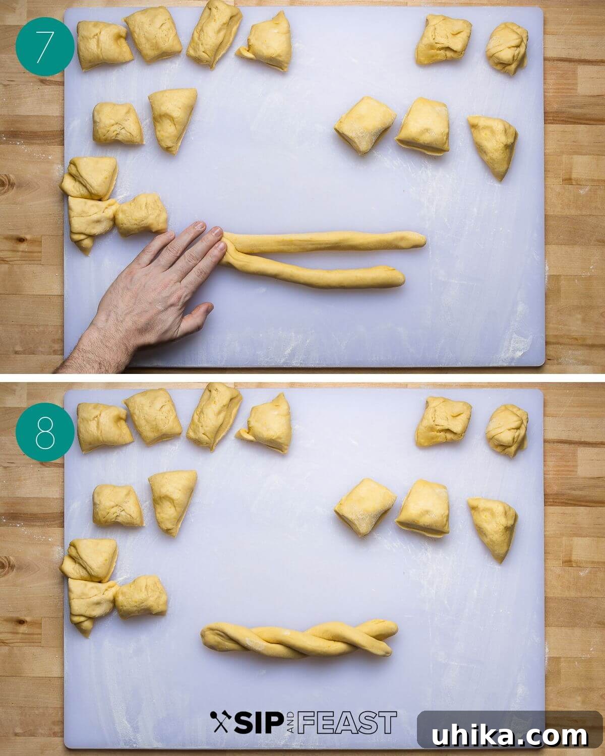 Italy's Festive Pasqua Bake 7 Recipe process shot collage group number four.