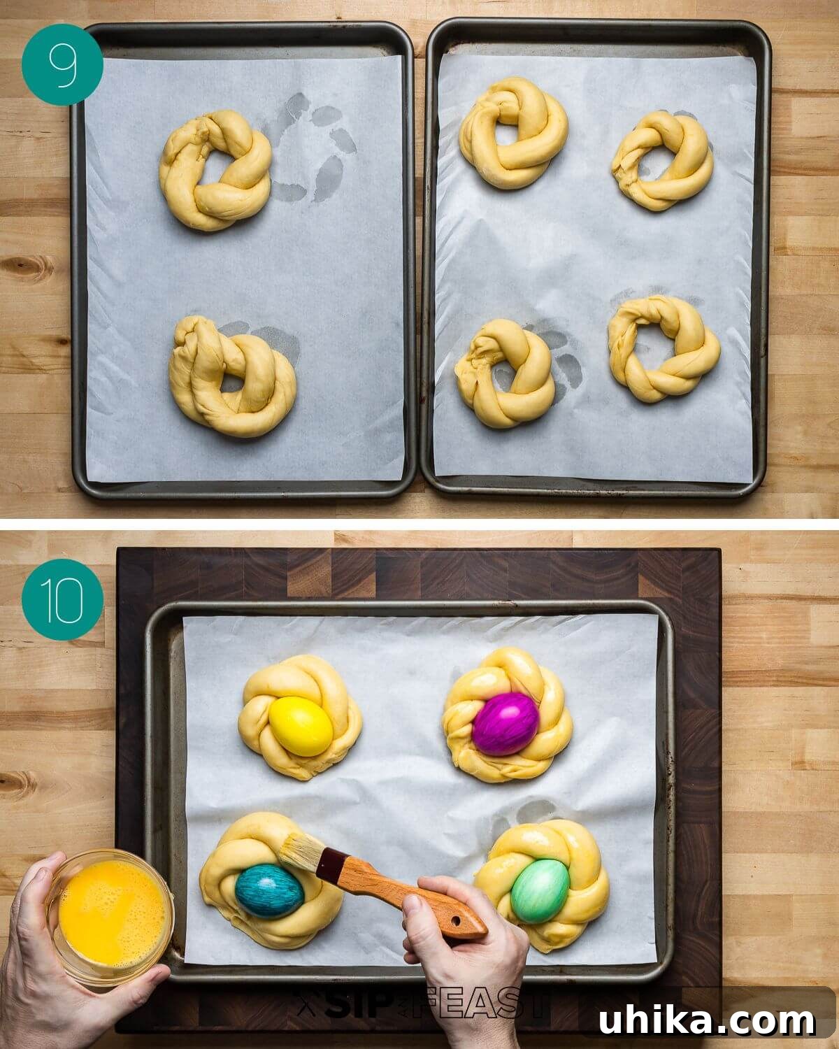Italy's Festive Pasqua Bake 8 Recipe process shot collage group number five.