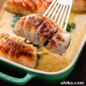 Spinach stuffed flounder recipe featured image.