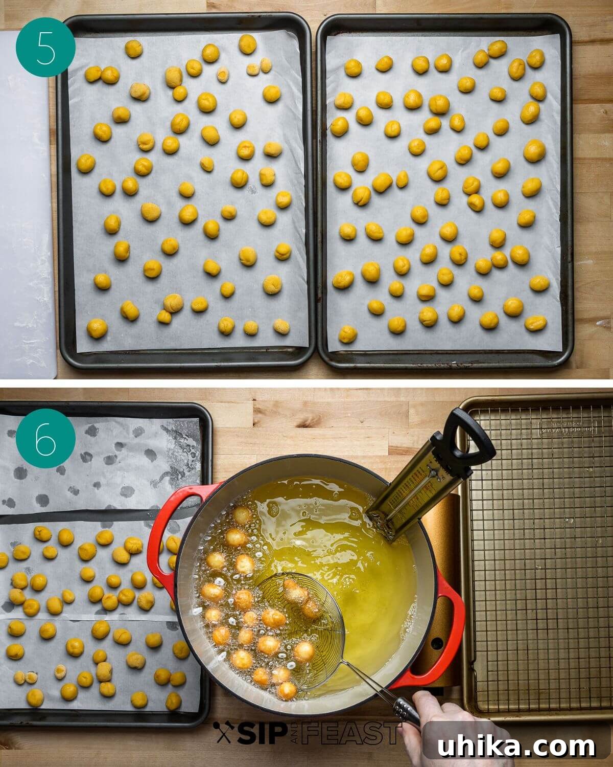 Neapolitan Christmas Honey Bites 7 Recipe process shot collage group number three.