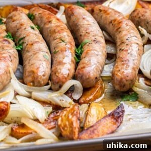 Italian sausage and potatoes featured image.