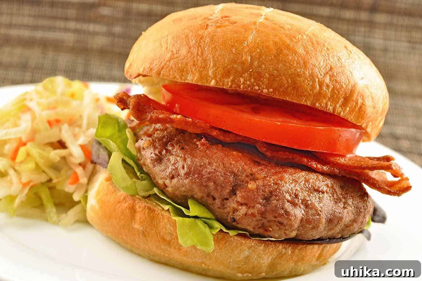 Sweet and Savory Blue Cheese Bacon Turkey Burger 2 Turkey Burgers with Blue Cheese, Bacon and Honey