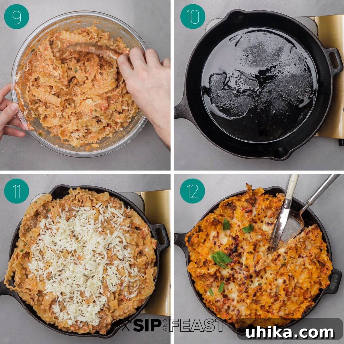 Lasagna Torte 7 Recipe process shot collage group number three.