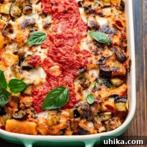 Roasted Eggplant Pasta Bake 11 Baked eggplant pasta featured image.