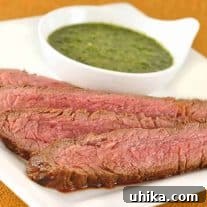 Mirin-Marinated Steak with Asian Chimichurri