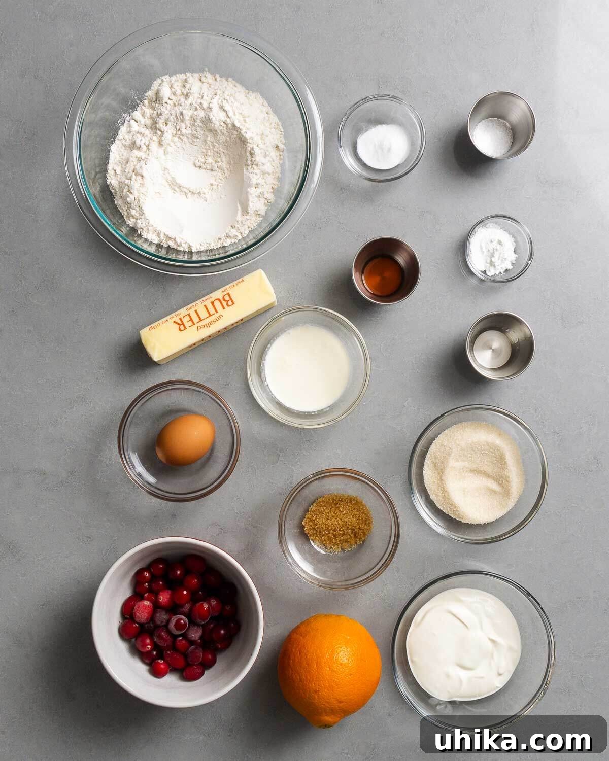 Overhead shot of recipe ingredients.