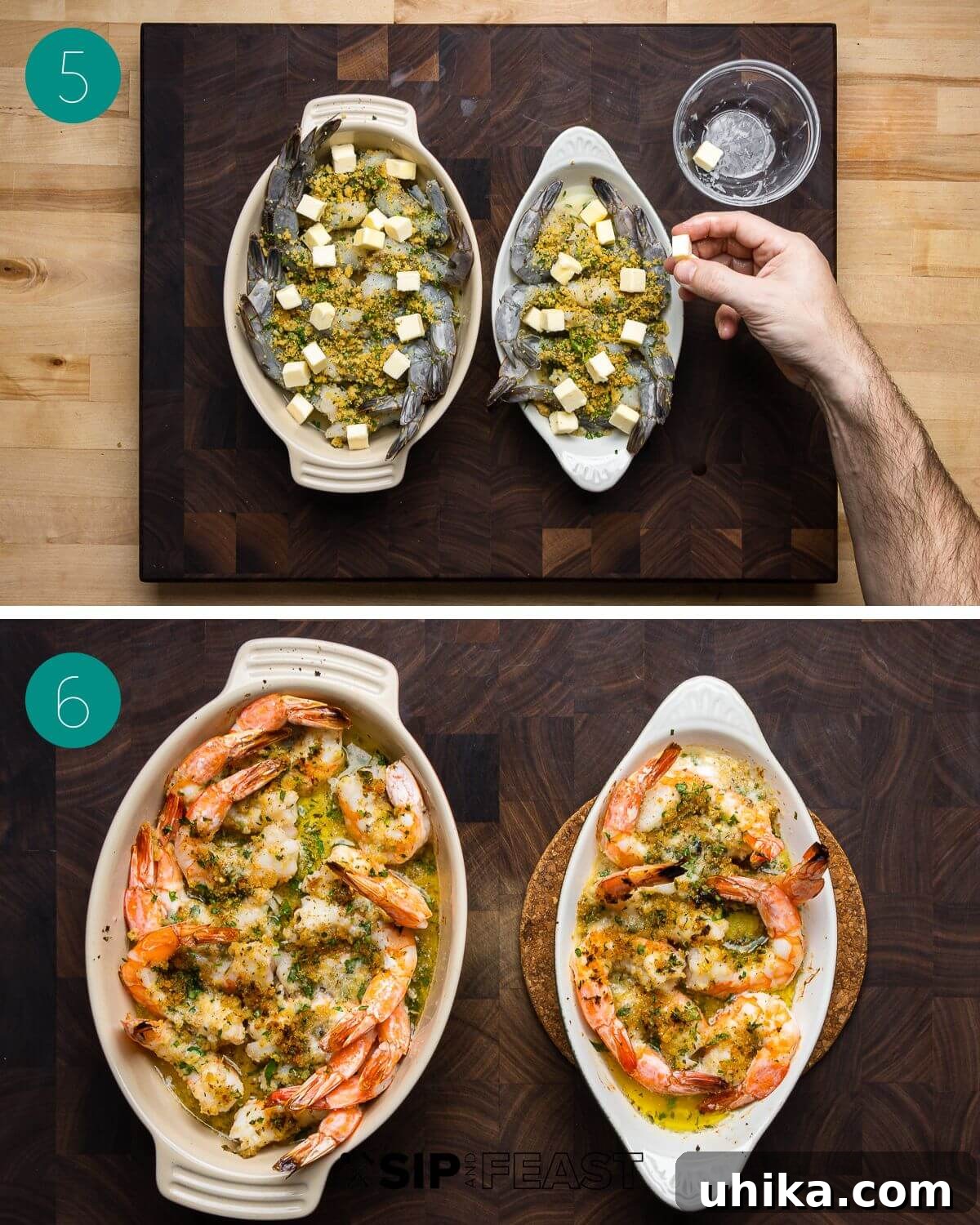 Zesty Oregano Shrimp 5 Recipe process shot collage group number three.