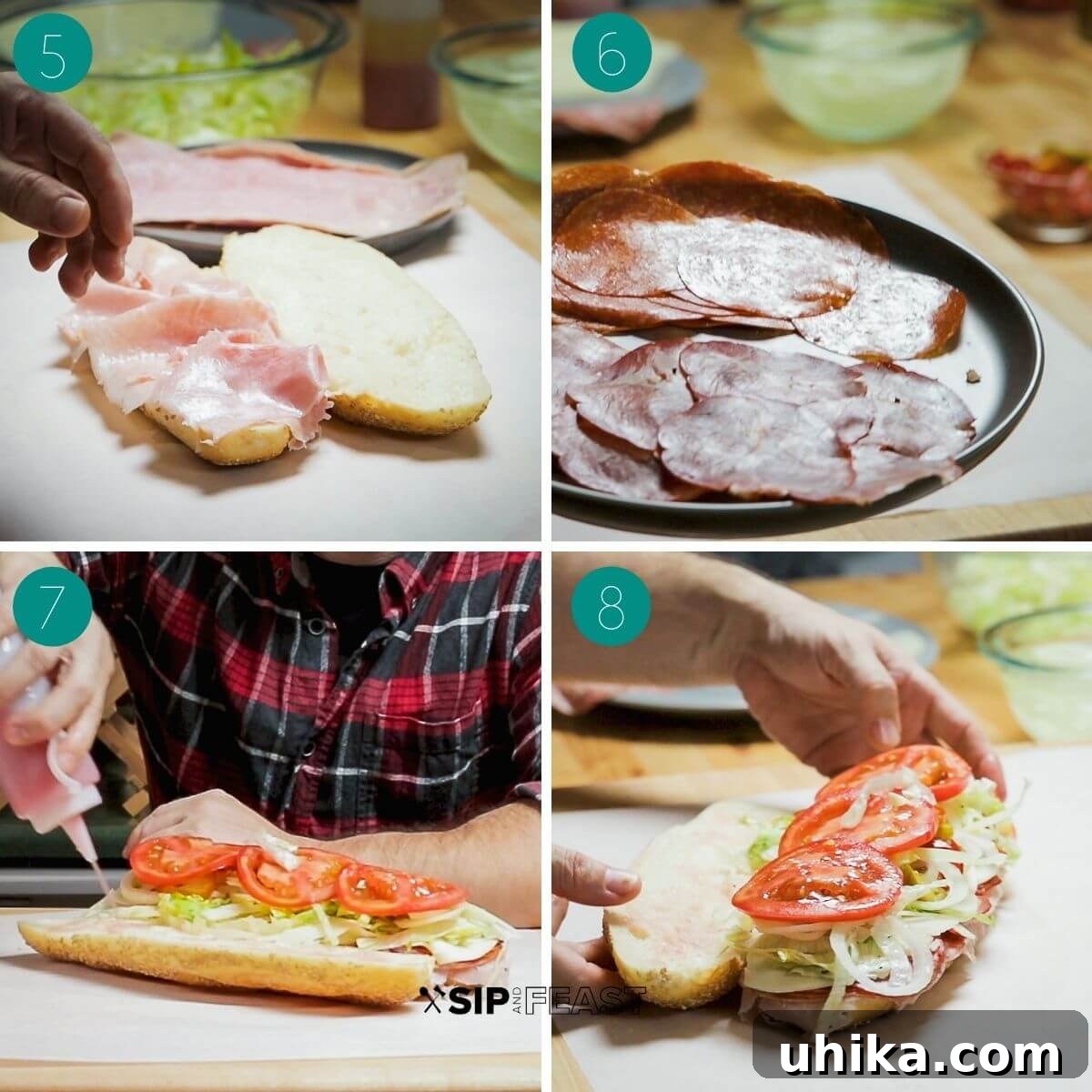 Recipe process shot collage group number two.