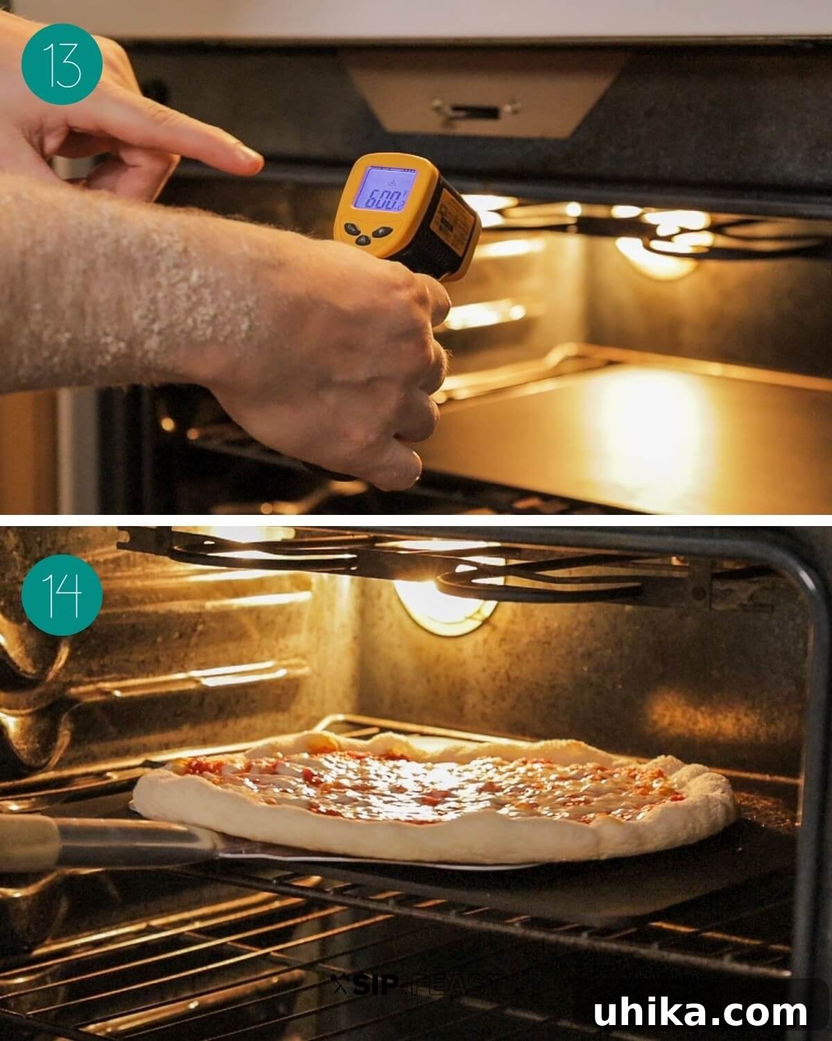 DIY Pizza Steel: Crafting Your Own Perfect Crusts 6 Process shot collage showing a new pizza steel after 3 coats of seasoning next to a well-used one.