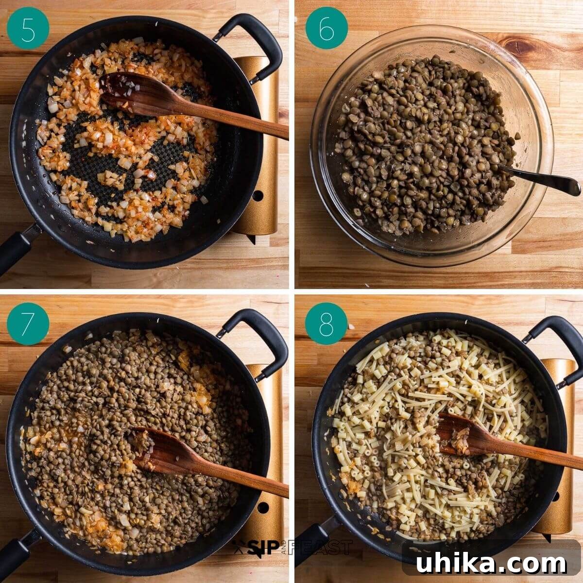 Recipe process shot collage group number two.
