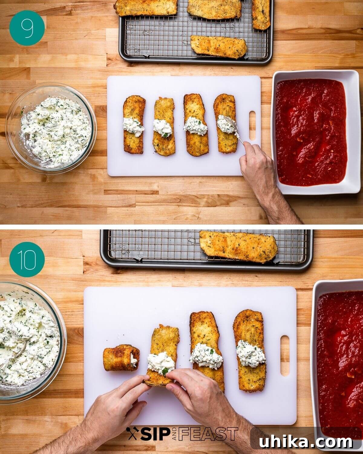 Recipe process shot collage group number five.