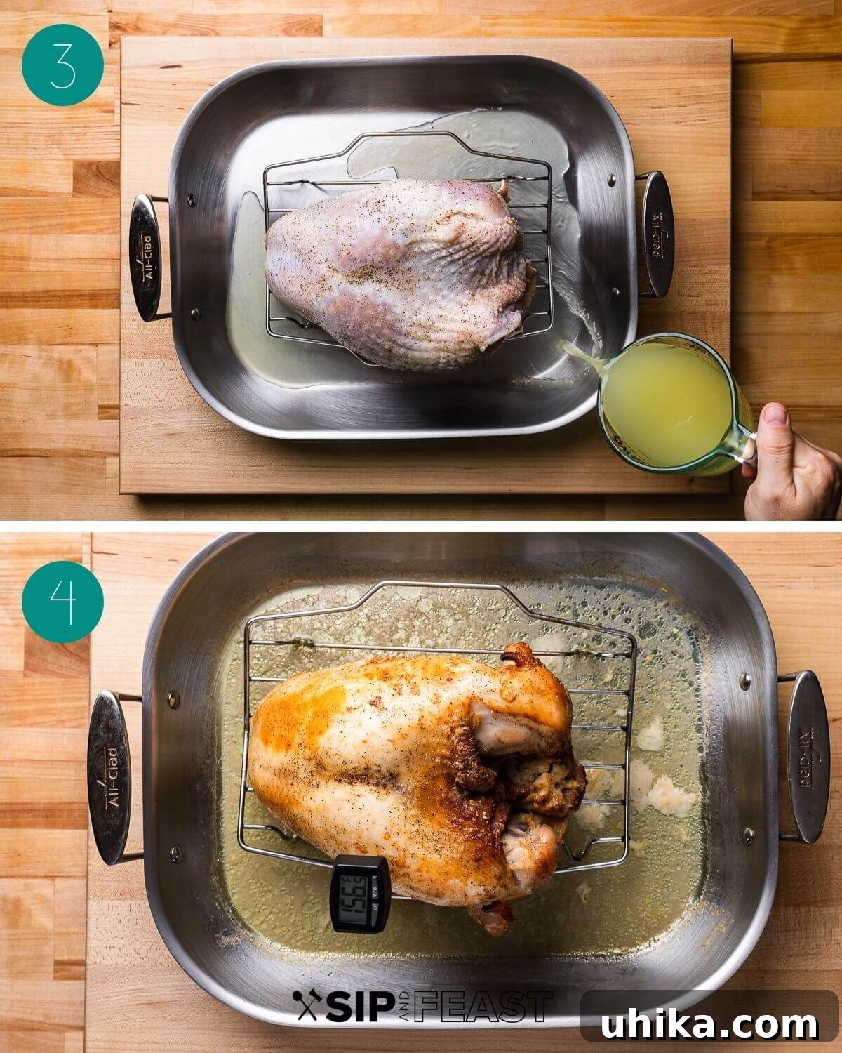 Succulent Dry Brined Turkey Breast 5 Recipe process shot collage group number two.