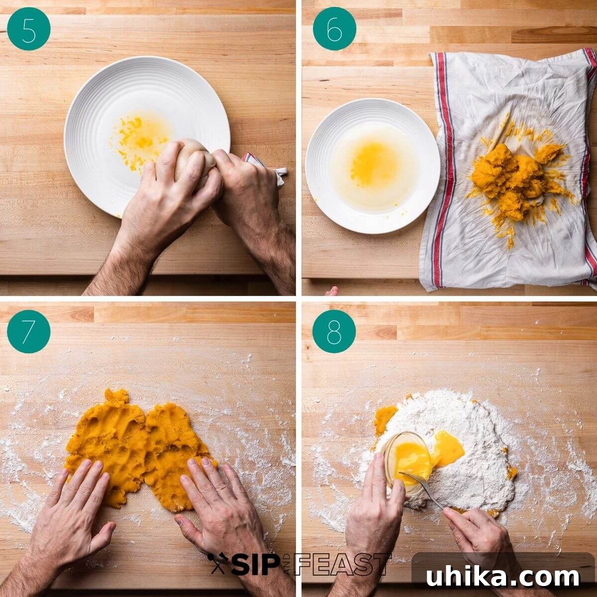 Recipe process shot collage group number two.