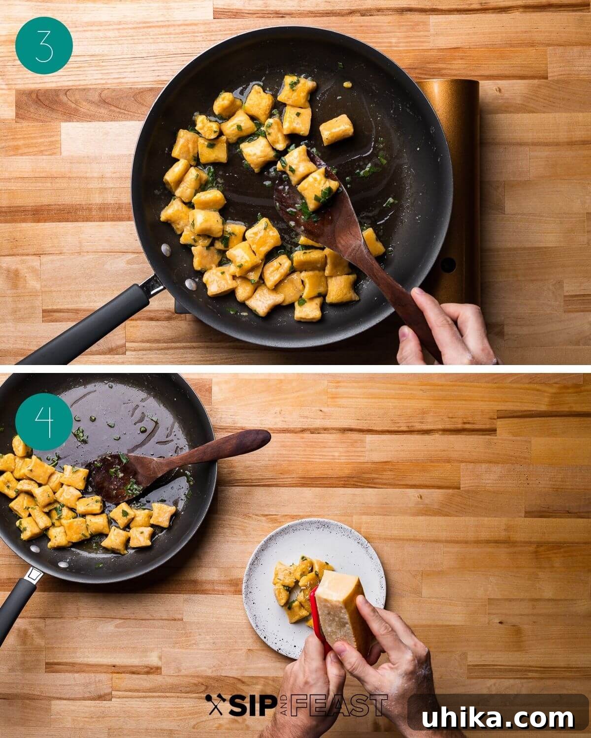 Cooking process collage group number two.