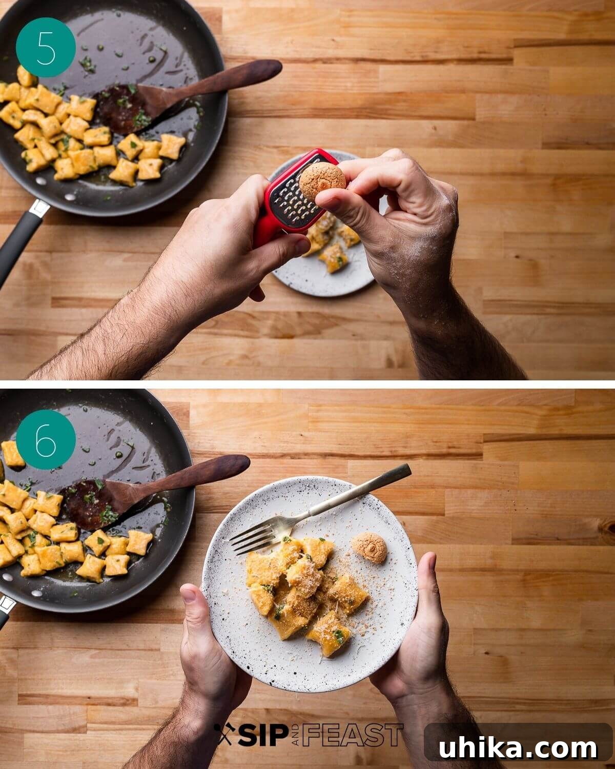Cooking process collage group number three.