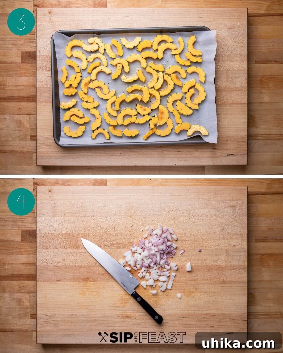 Recipe process shot collage group number two.