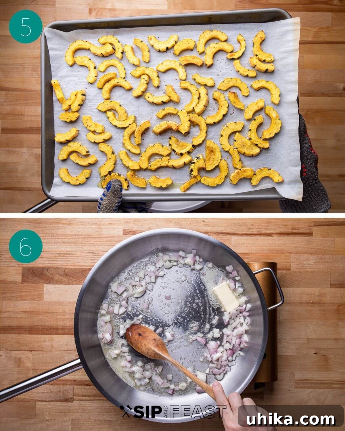 Recipe process shot collage group number three.