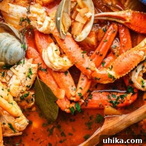 Cioppino A Robust Maritime Feast 7 Large pot of cioppino seafood stew.