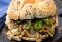 Grilled Chicken Cheesesteaks with Shishito Peppers